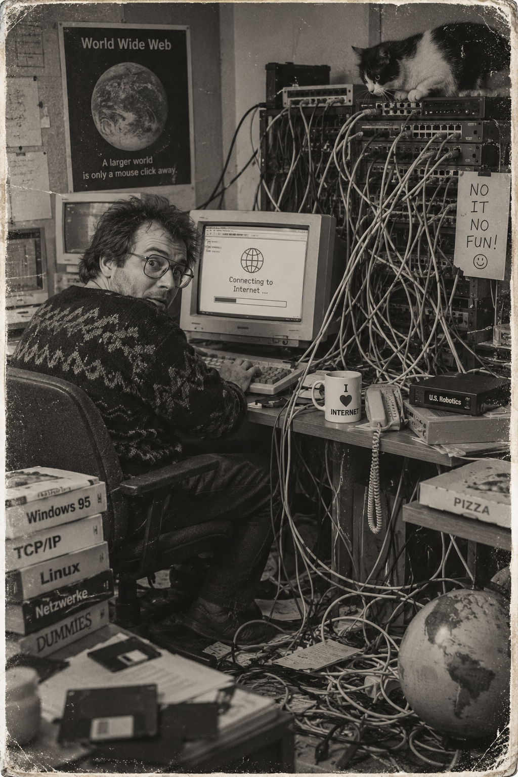 Ein Bild von einem Internet Nerd aus den 90ern